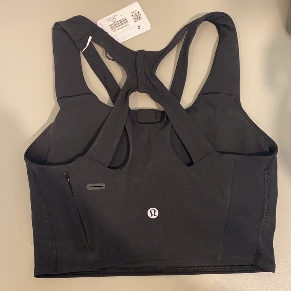 NWT Lululemon Stash It Bra- black size 4 - Picture 6 of 6